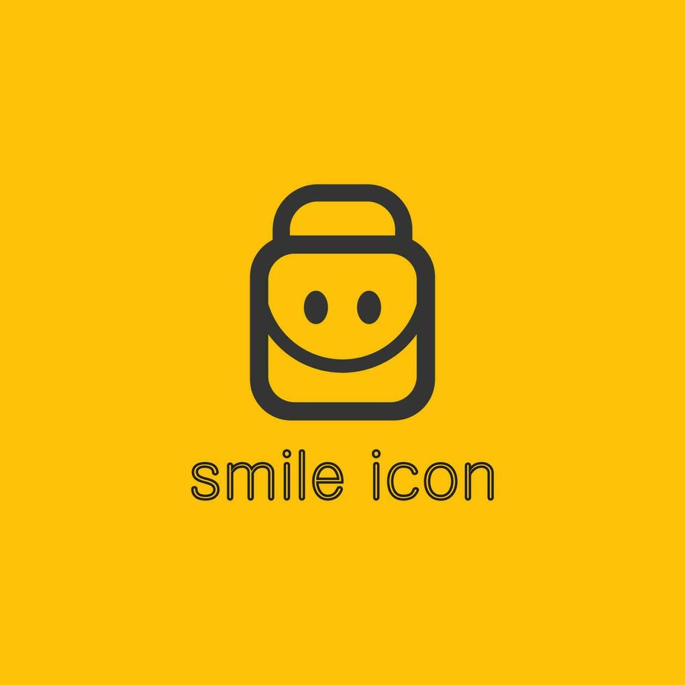 icono de sonrisa, sonrisa, diseño de logotipo vectorial, emoticonos felices, diseño divertido y felicidad de emoji vectorial vector