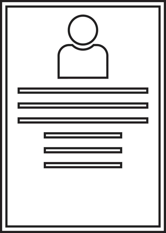 Blank line art document in flat style. vector