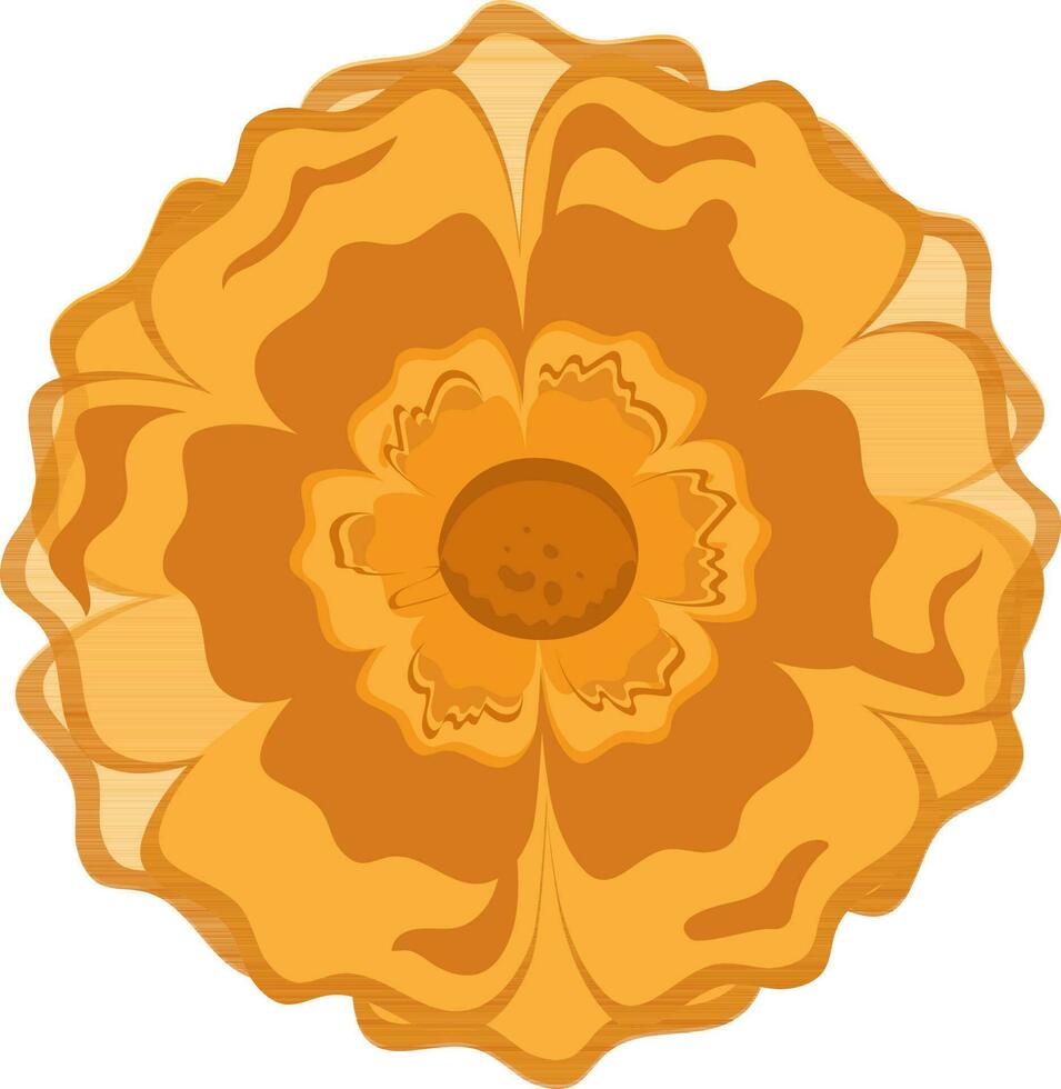 Illustration of a yellow flower. vector