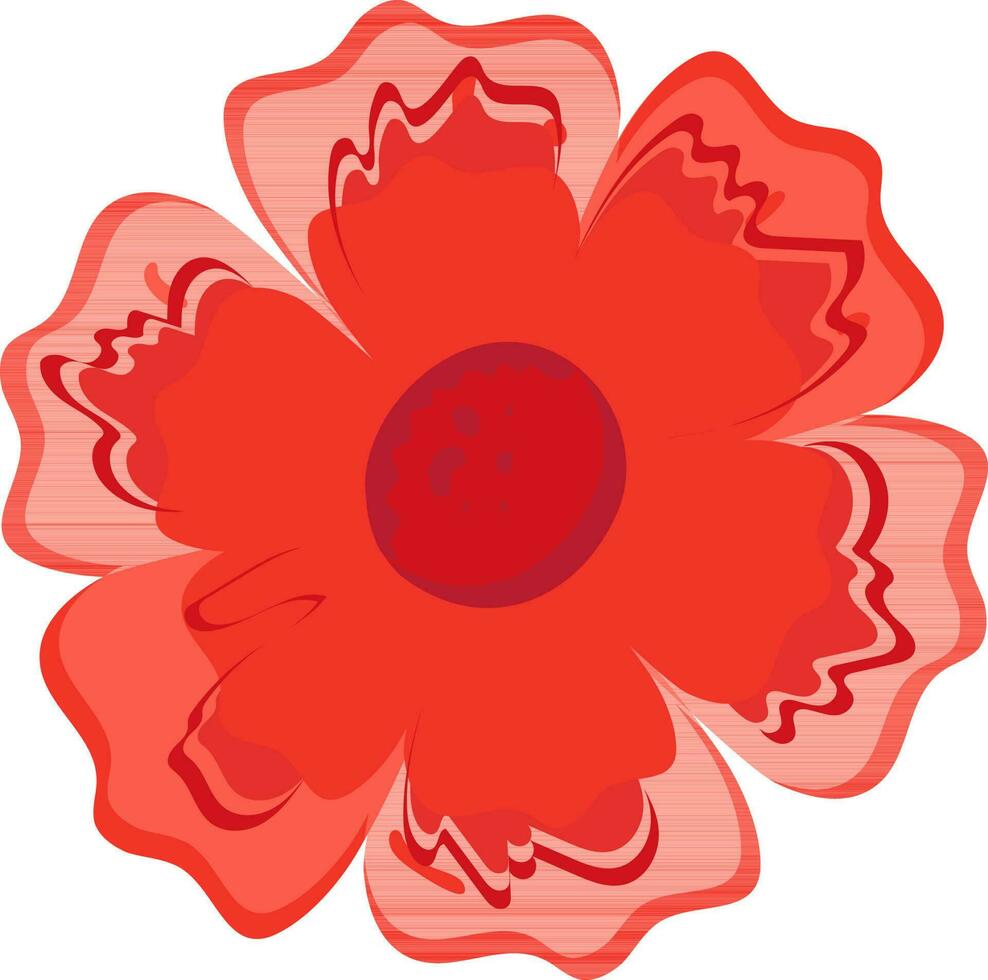 Illustration of a flower in orange color. vector