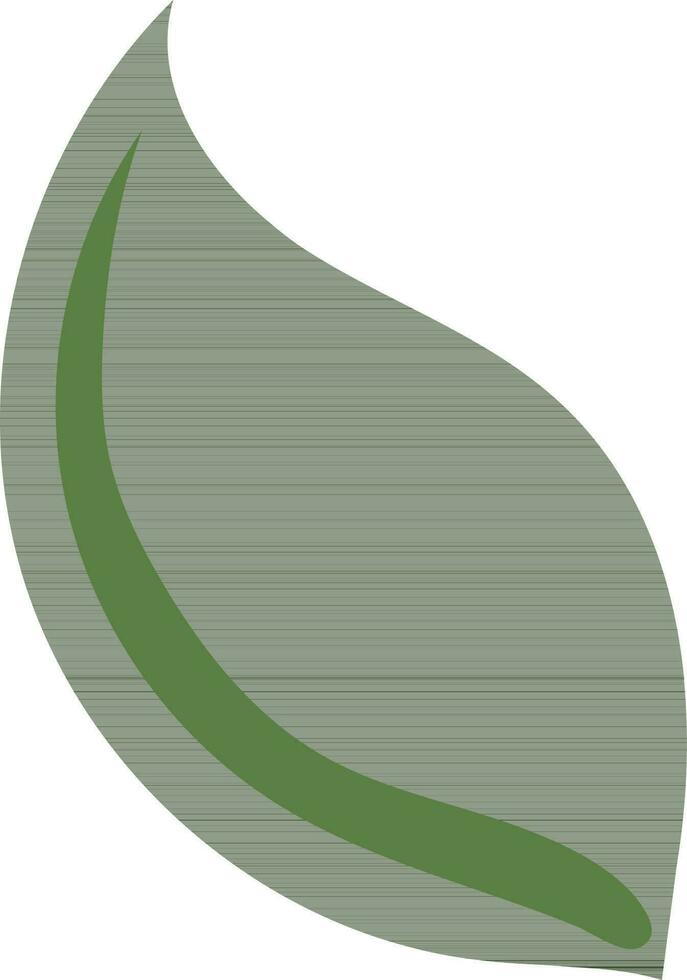 Flat style leaf in green color. vector