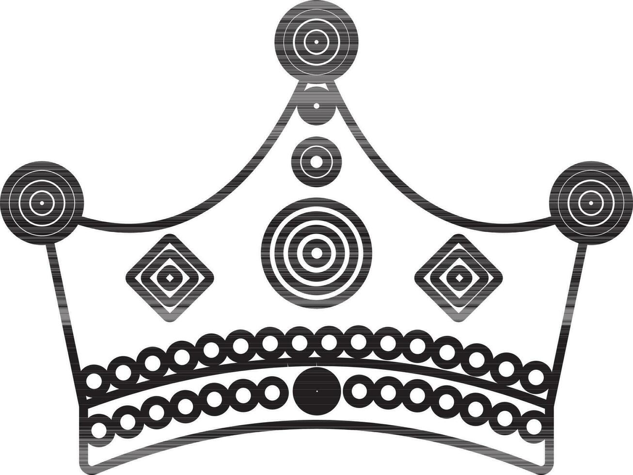 plano estilo corona de rey. vector