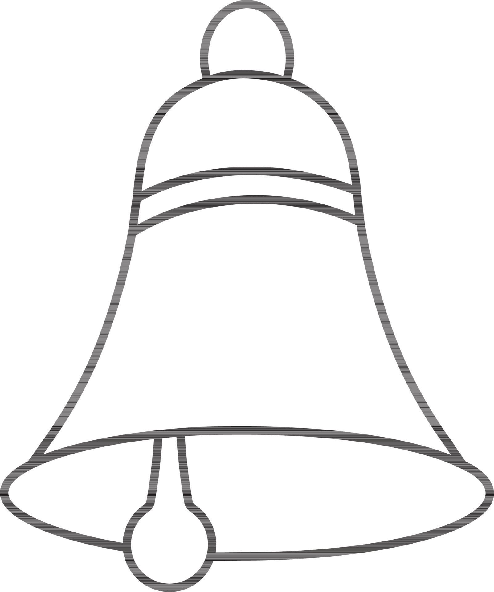 Isolated bell in black line art. 24375979 Vector Art at Vecteezy