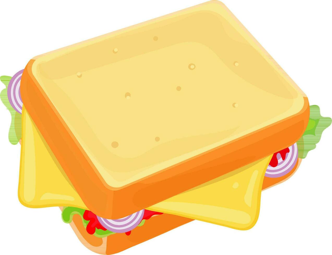 Illustration of delicious sandwich. vector