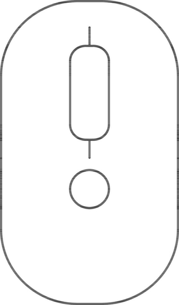 Isolated mouse made by black line art. vector