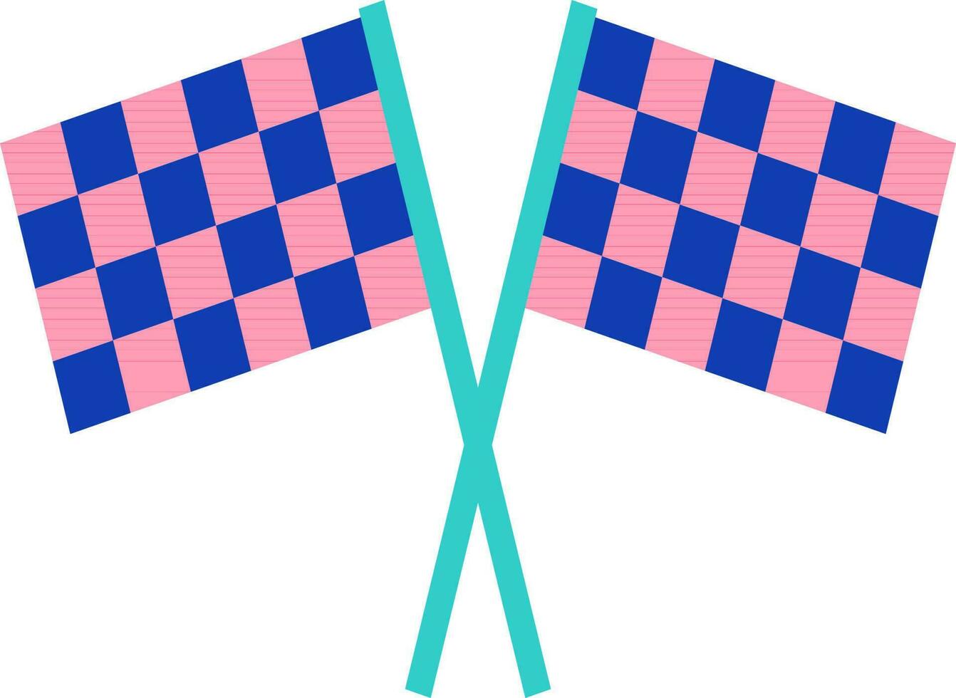 Flag icon for starting symbol in isolated. vector