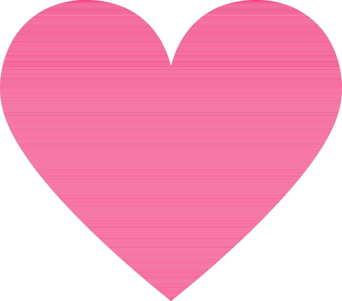 rosado corazón en plano estilo. vector