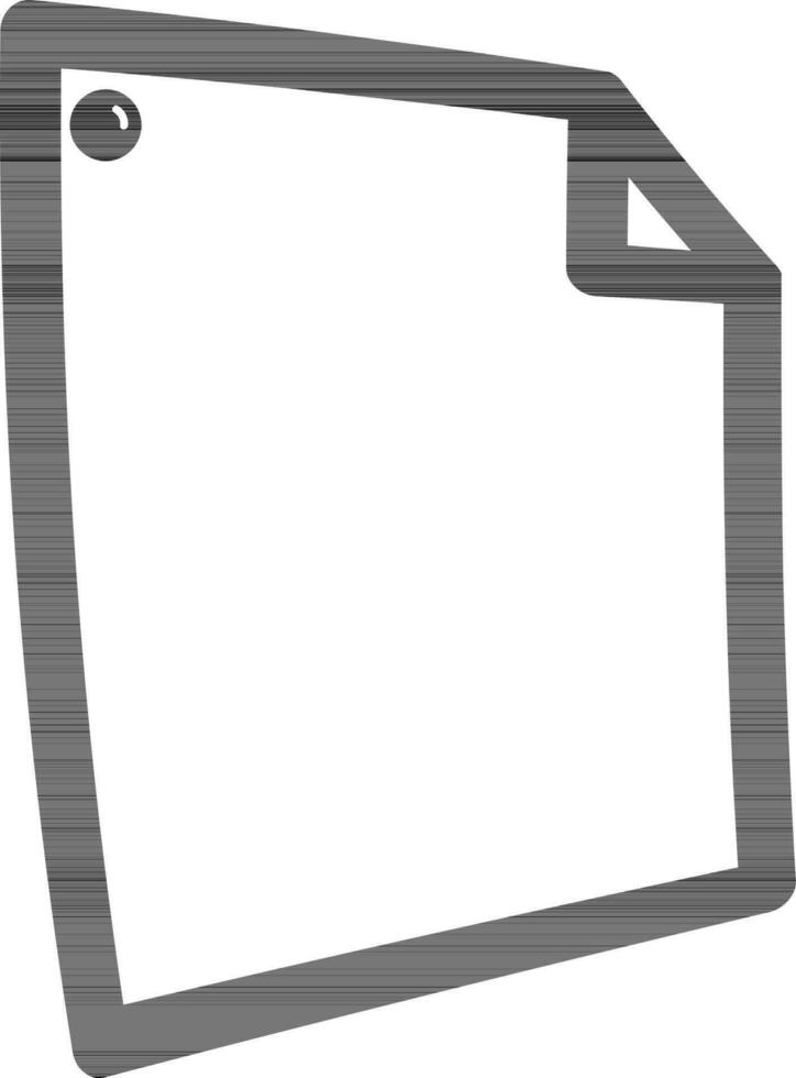 illustration of notice paper with pin. vector