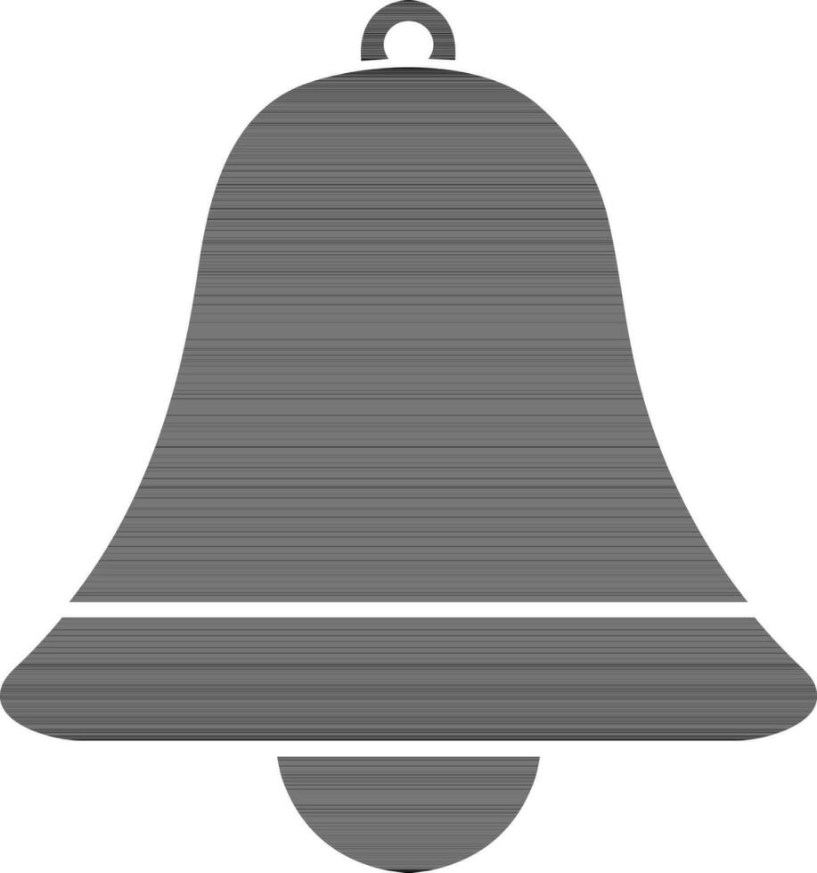 Black illustration of bell icon. vector