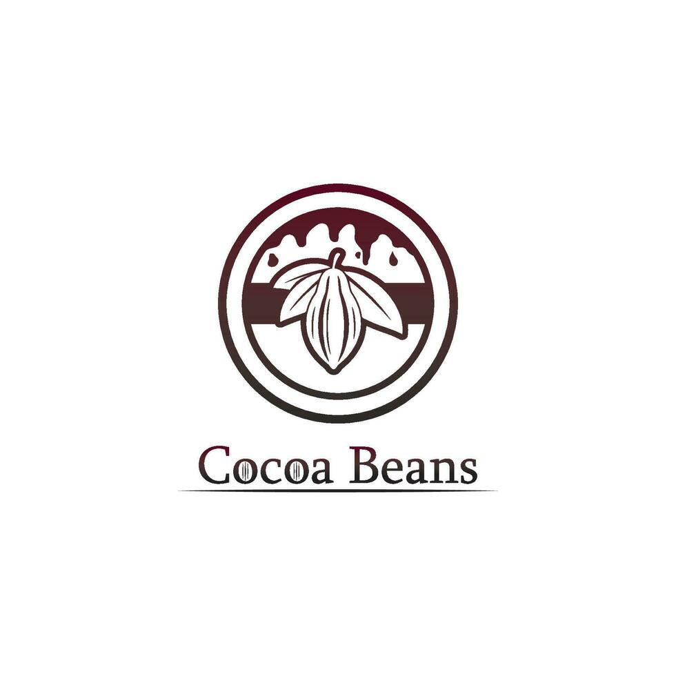 chocolate logo and cocoa icon and vector design nut and nut delicious