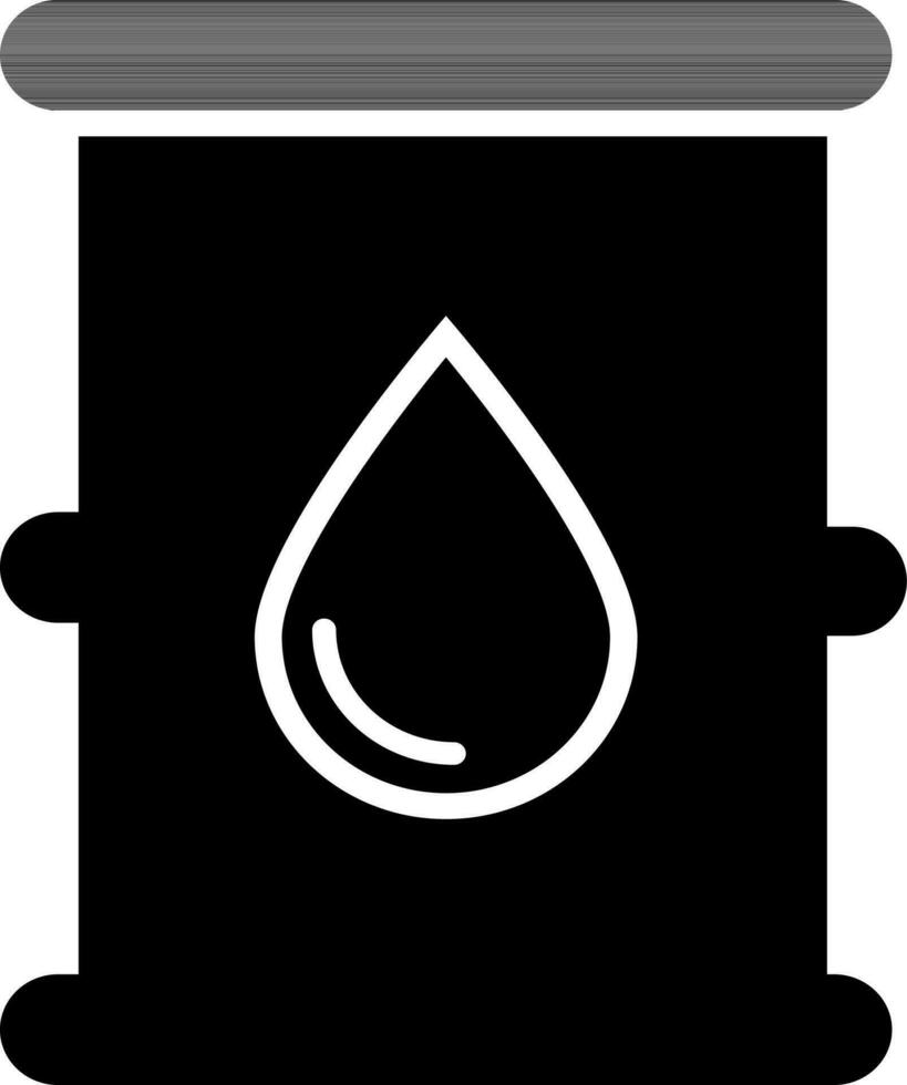 Illustration of oil barrel icon. vector