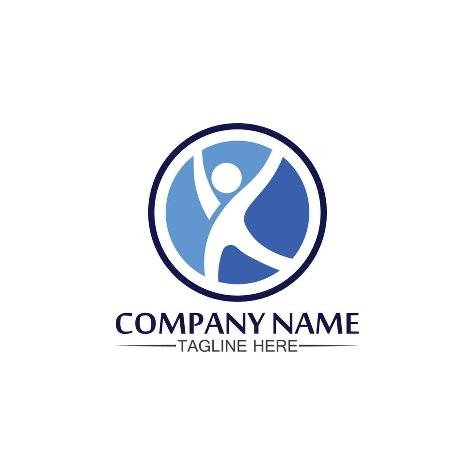 People logo, Team, Succes people work, Group and Community, Group Company and Business logo vector and design Care, Family icon Succes logo