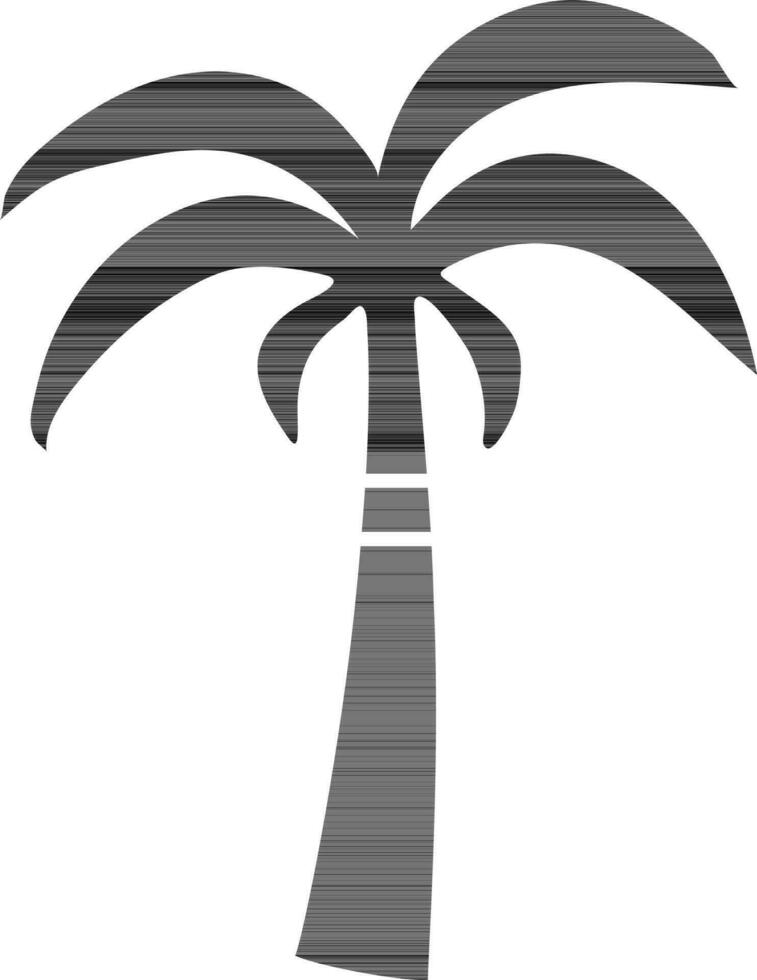 Flat illustration of palm tree. vector