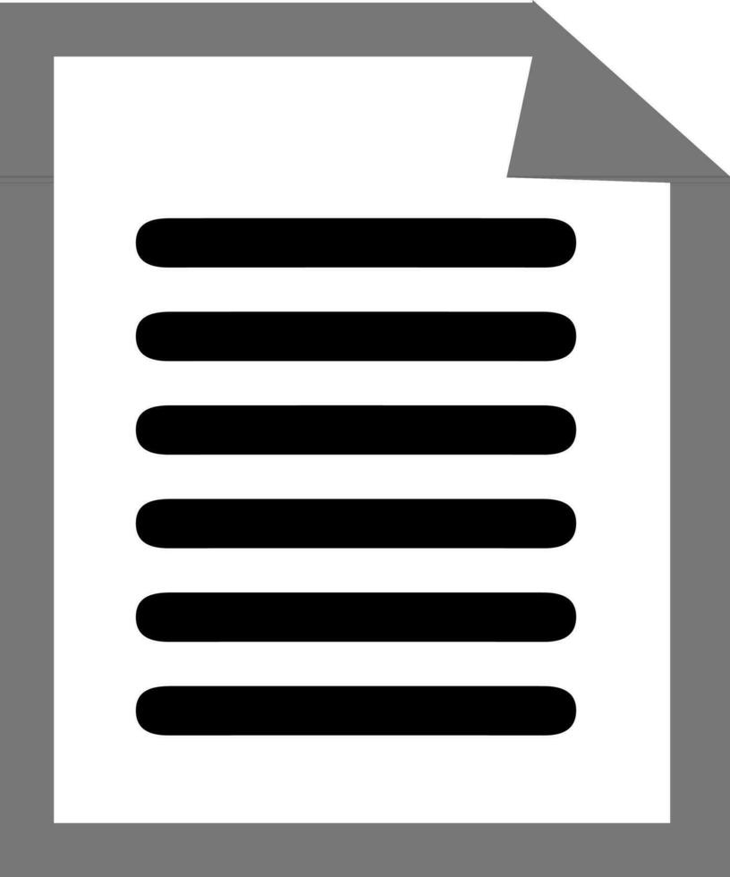 Illustration of paper or document icon. vector