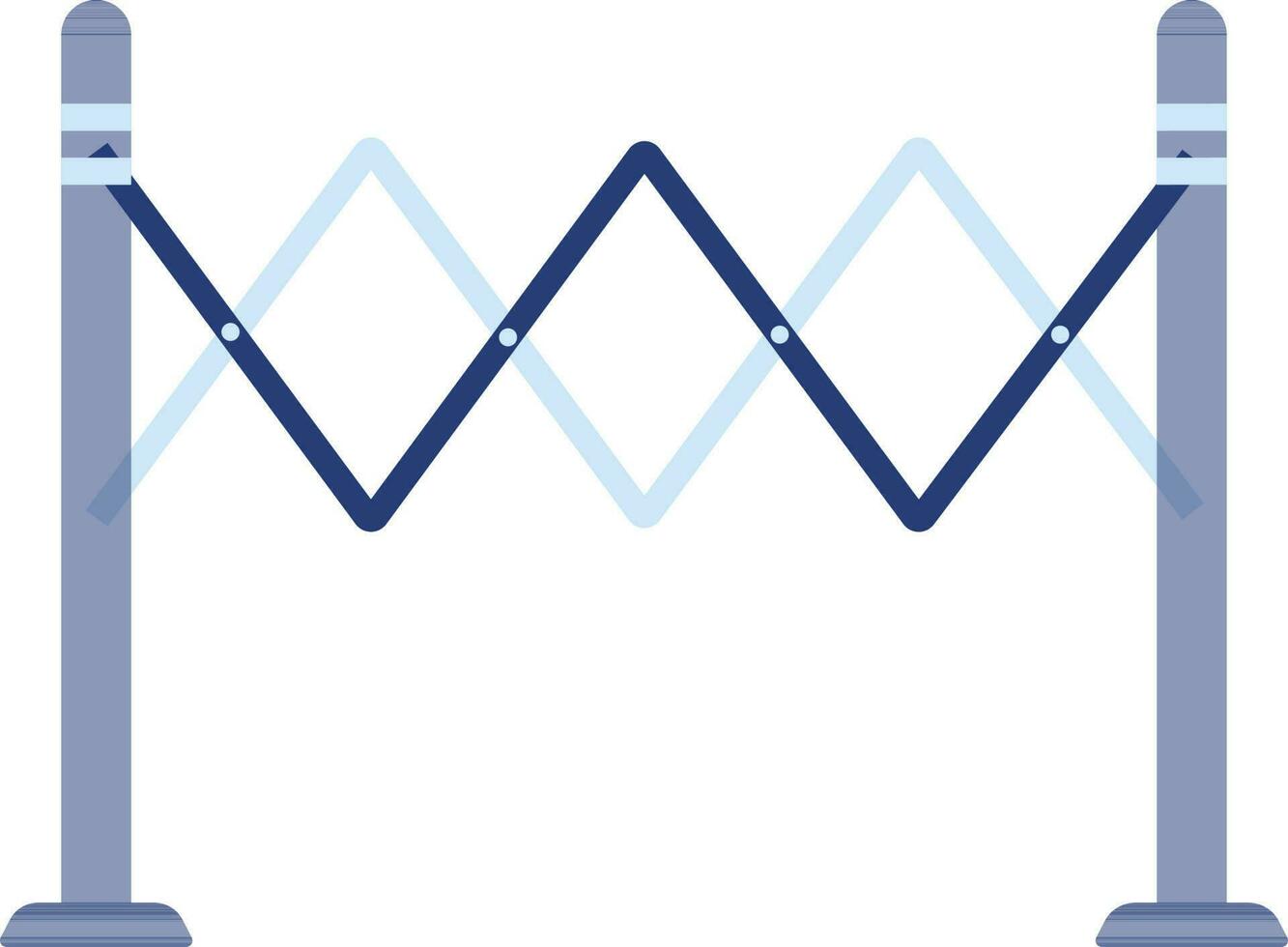 Illustration of barricade in flat style. vector