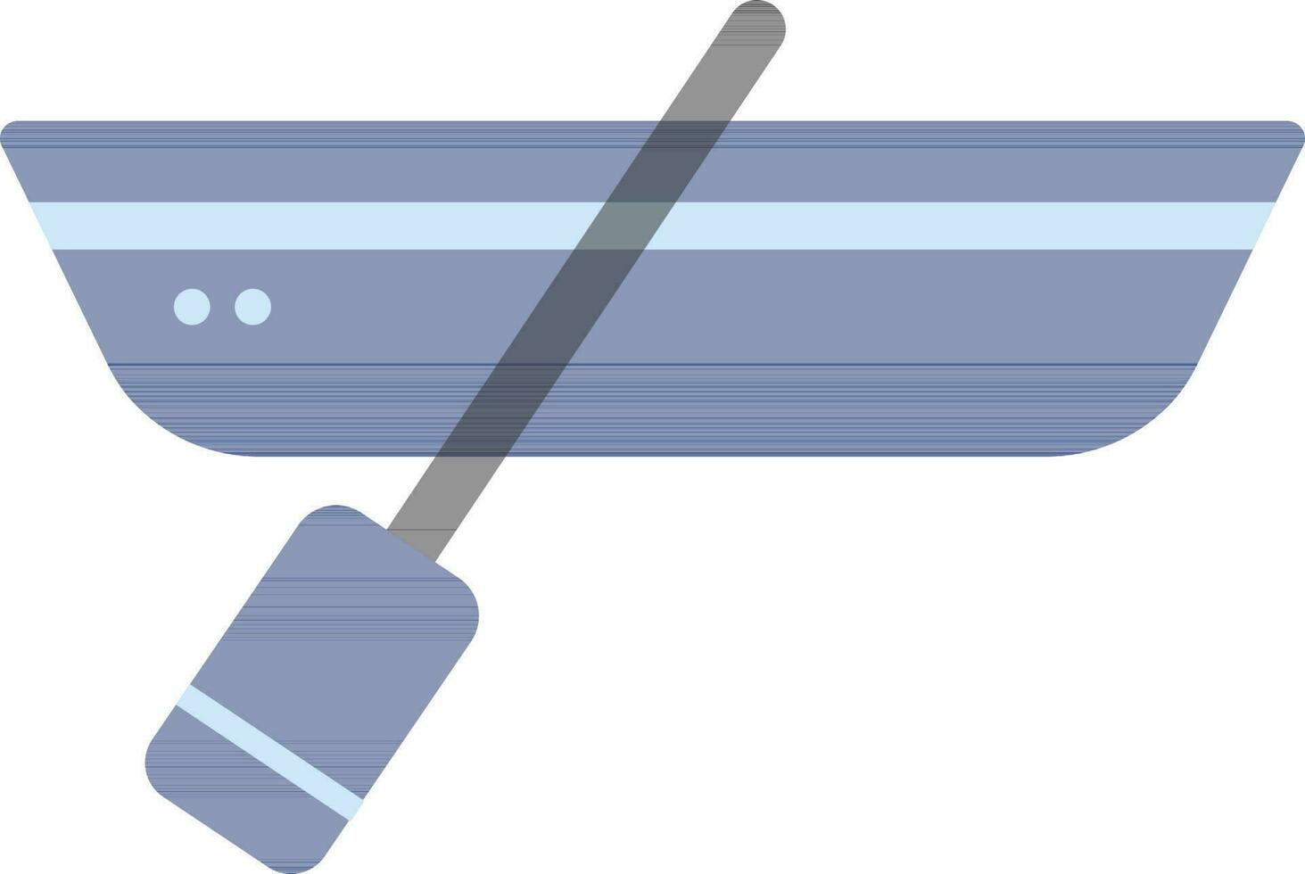 Illustration of  wooden boat icon in flat design. vector