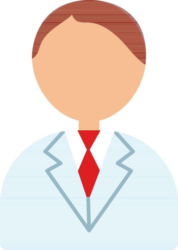 Illustration of doctor icon with faceless. vector