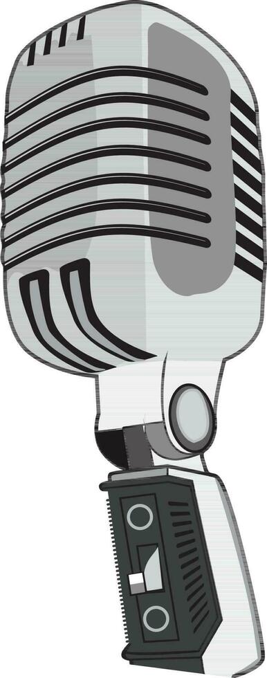 Illustration of microphone. vector