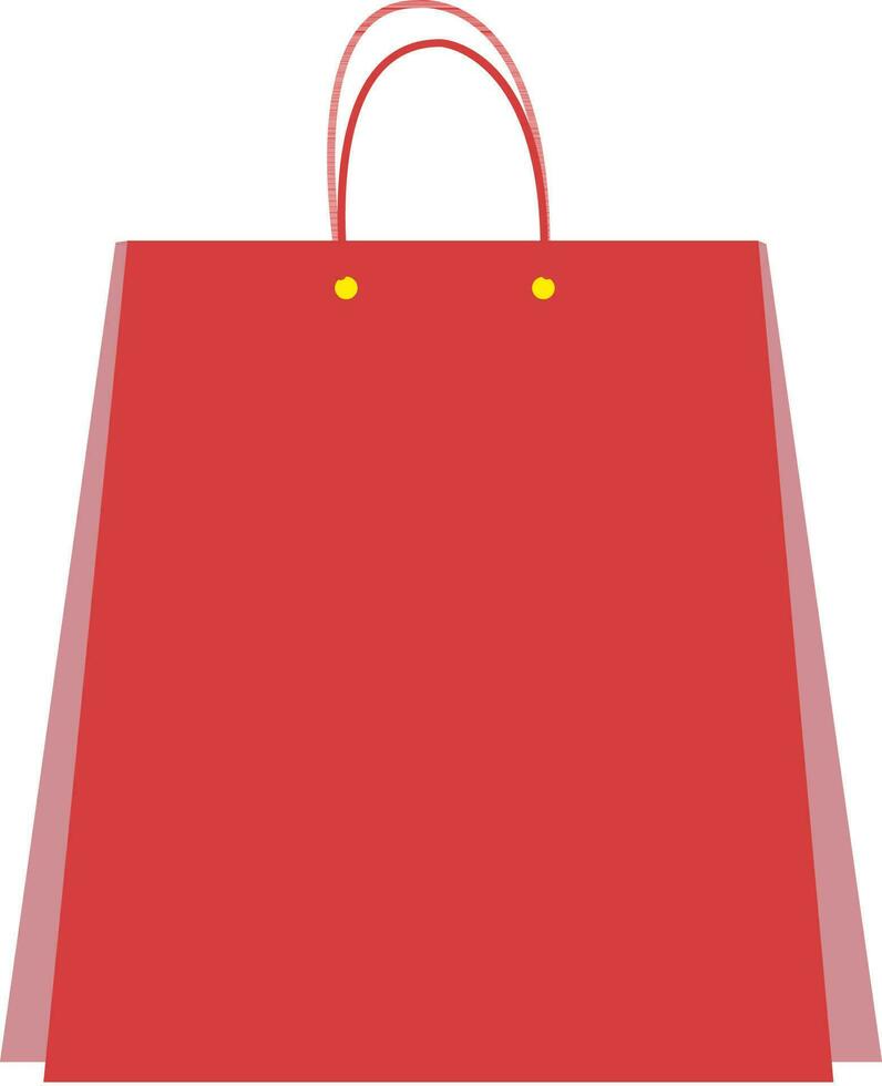 Flat illustration of red shopping bag. vector