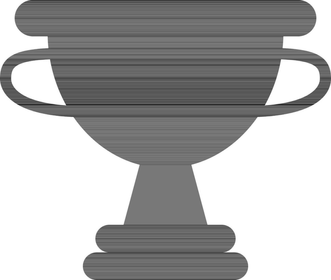 aislado silueta de trofeo taza en negro color. vector