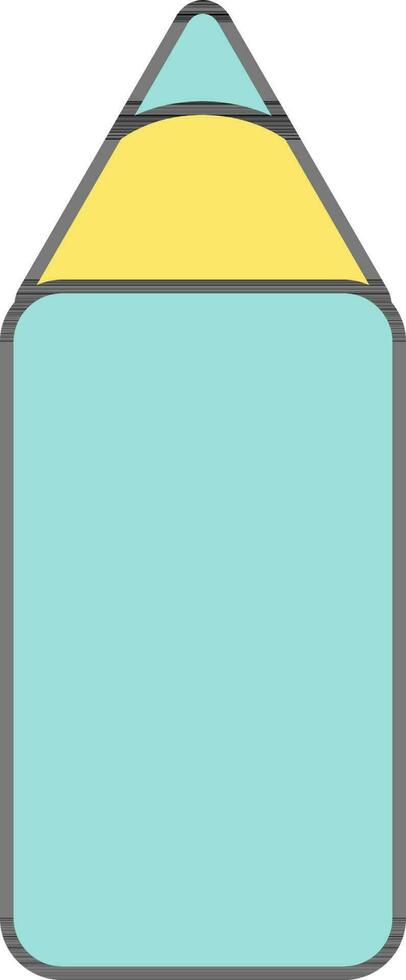 Icon of pencil in sky blue color. vector