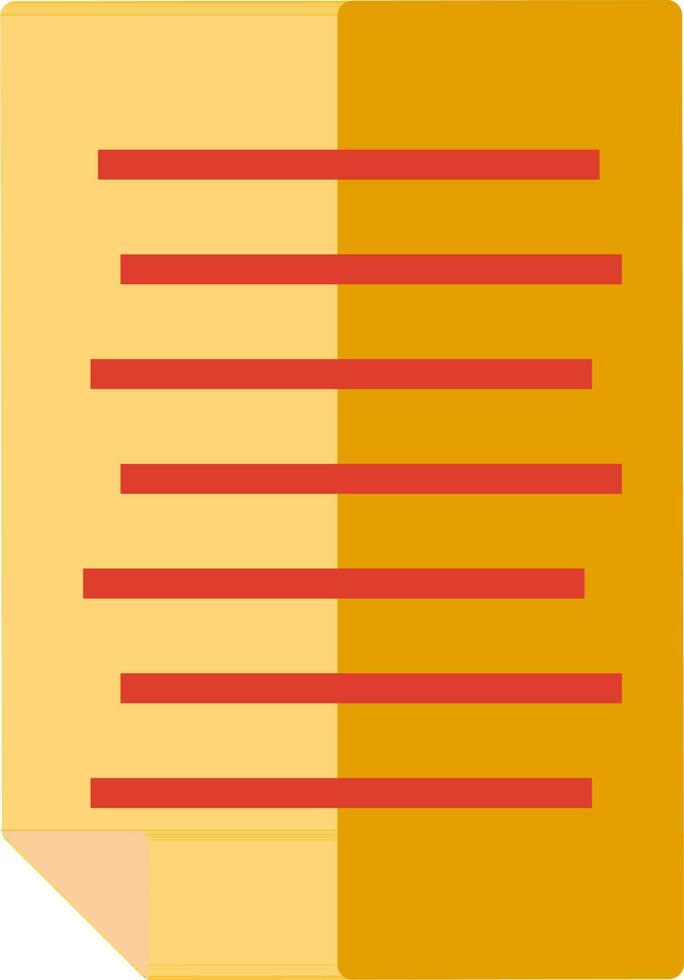 Document icon in flat style. vector