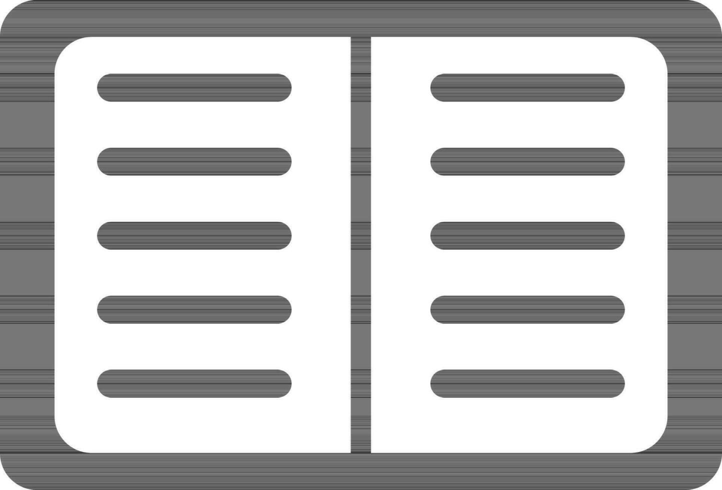 Isolated icon of open notebook. vector