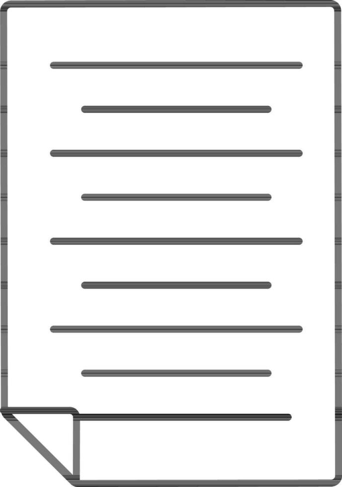 Vector sign or symbol of document.