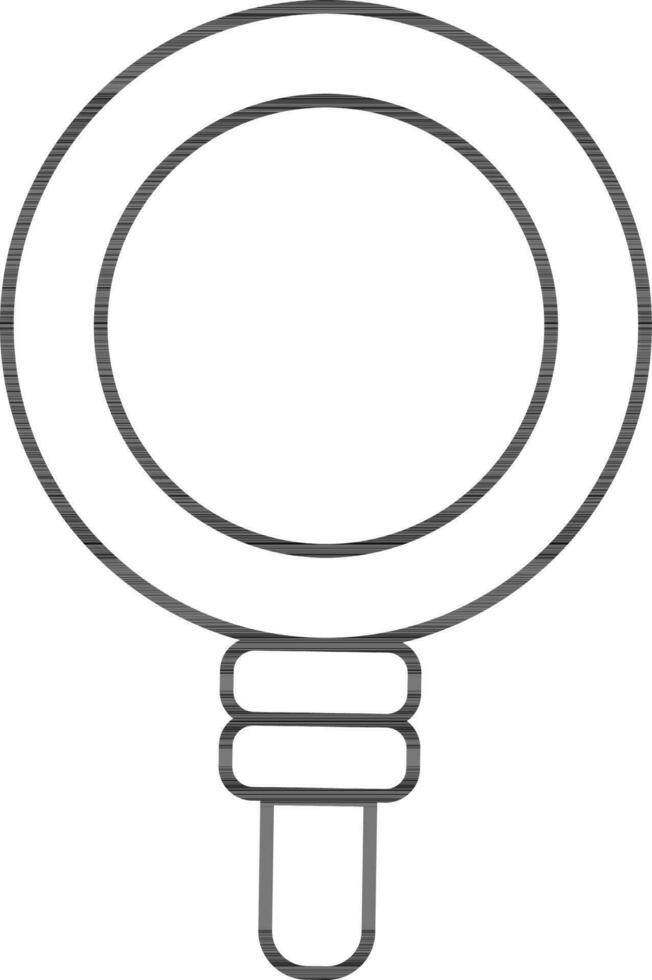 Magnifying glass icon made with stroke. vector