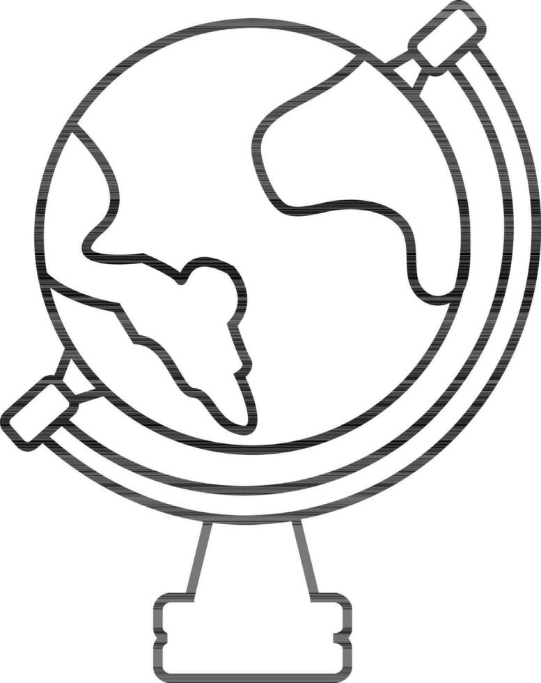 Isolated Globe made with line art. vector