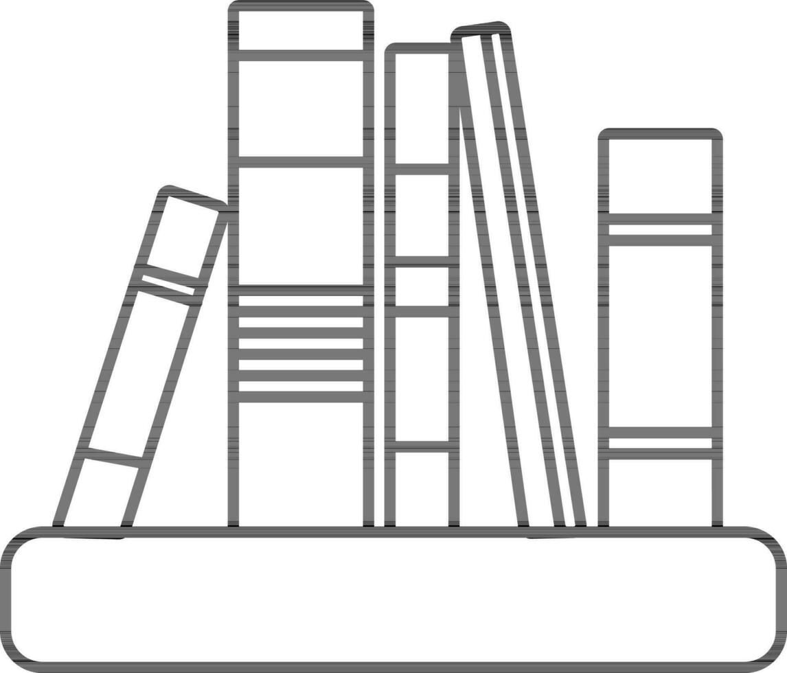 Thin line illustration of Book Binder. vector