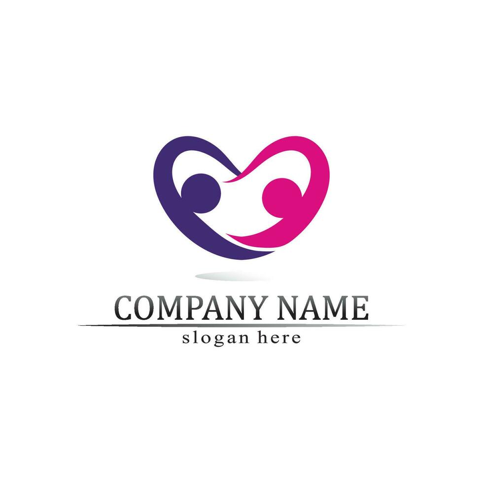 People logo, Team, Succes people work, Group and Community, Group Company and Business logo vector and design Care, Family icon Succes logo