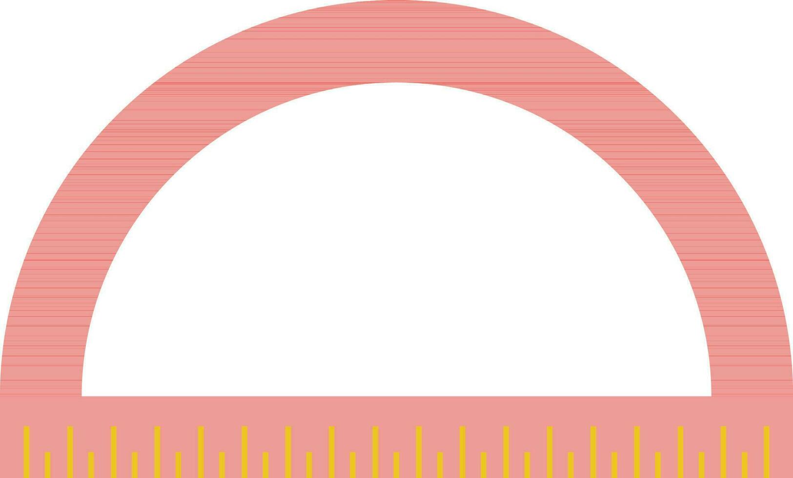 Protractor ruler scale in flat style. vector