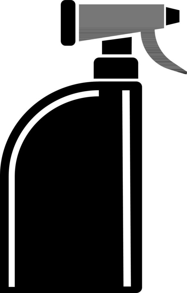 Cleaning spray bottle in black and white color. vector