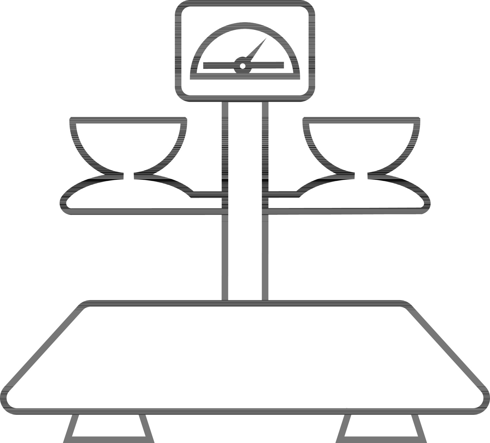 Illustration of balance scale with watch. 24376904 Vector Art at Vecteezy