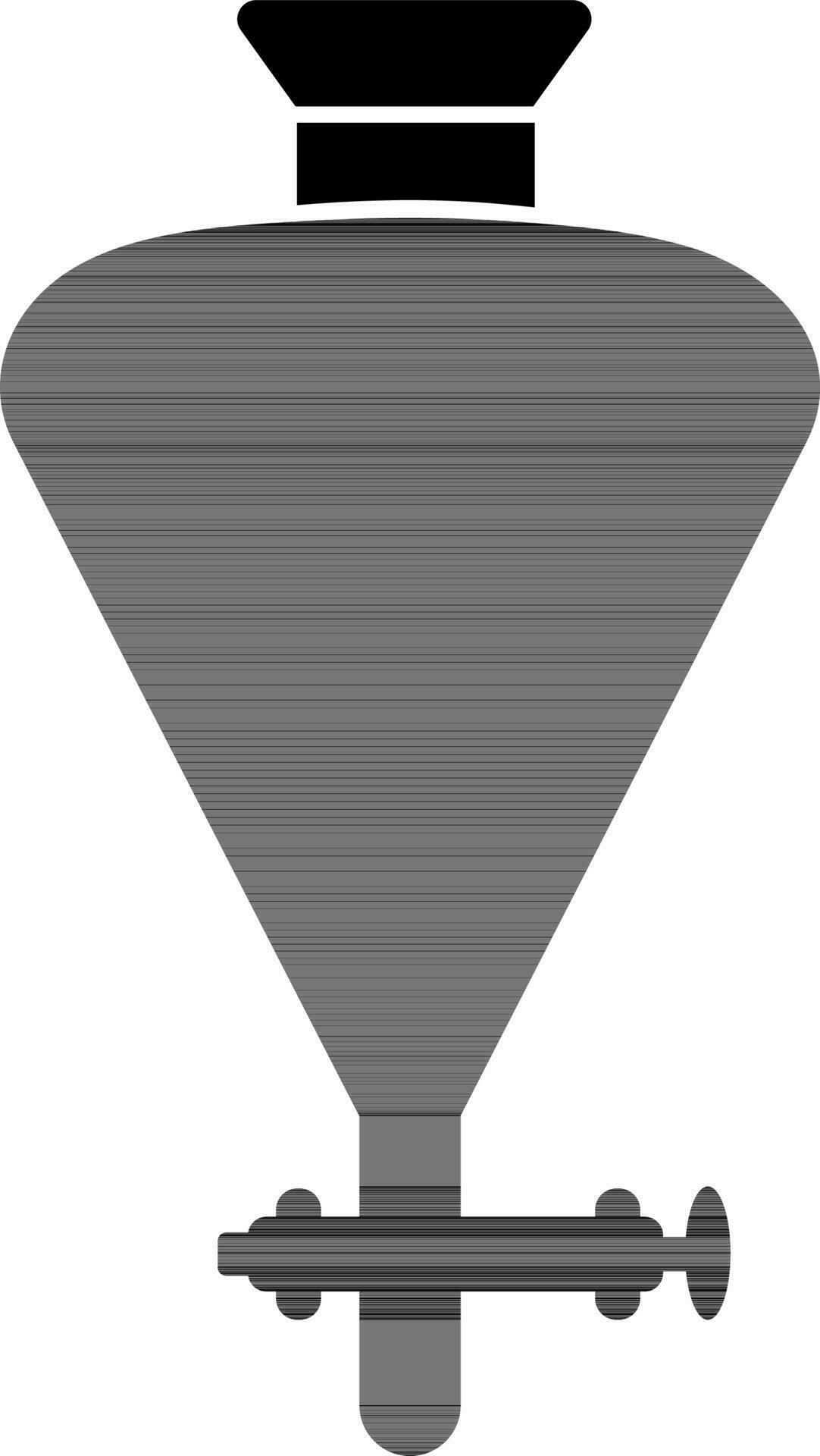 Flat separatory funnel. Blak illustration. 24376922 Vector Art at Vecteezy