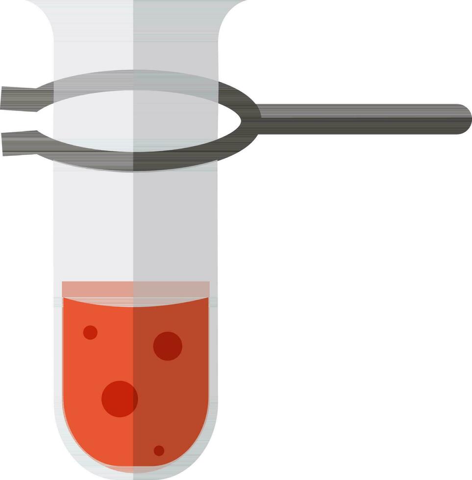Flat style illustration of test tube. vector