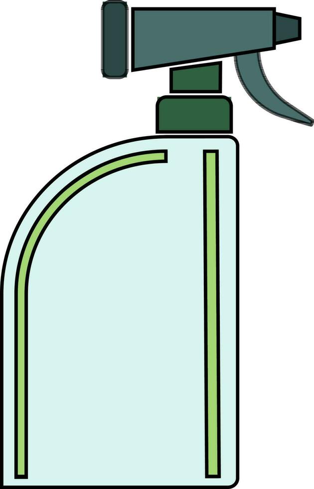 Cleaning spray bottle in green and blue color. vector