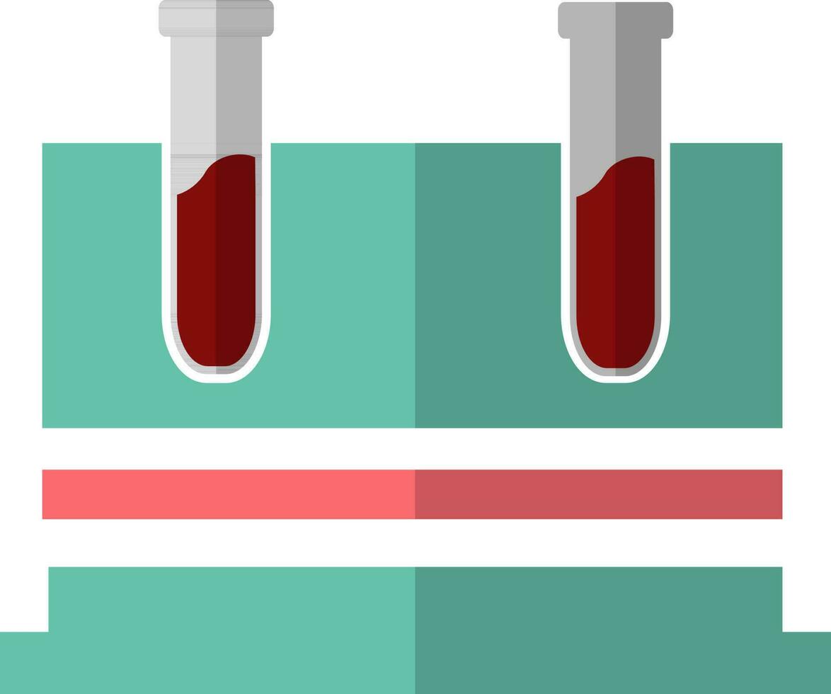 Flat illustration of test tubes. vector