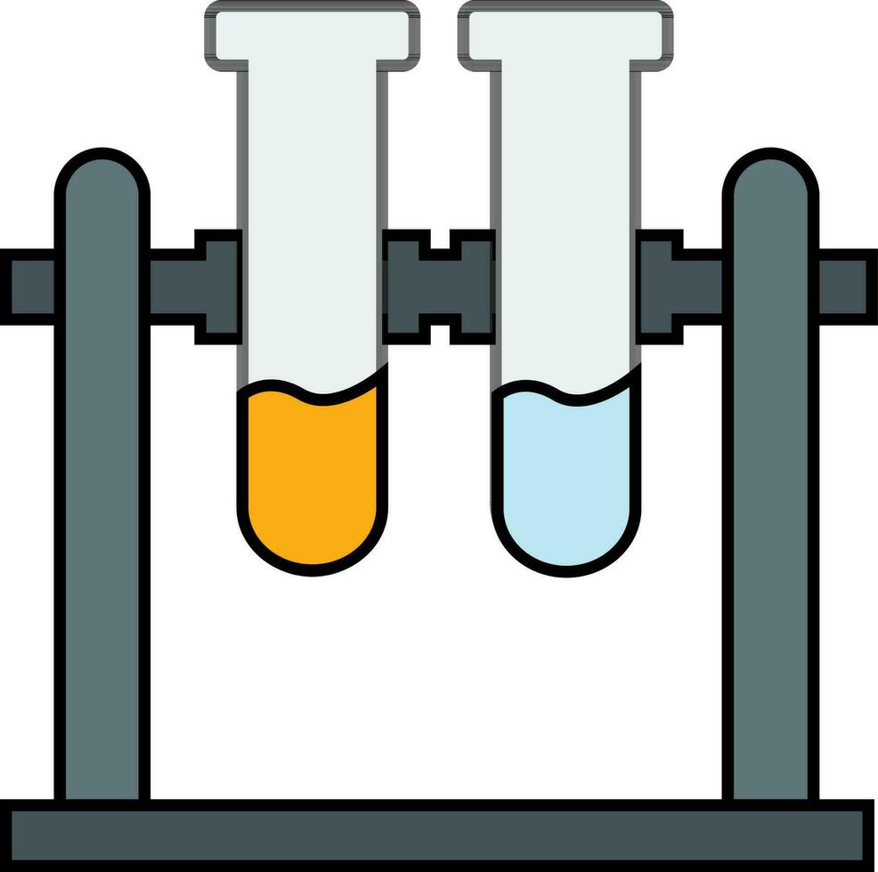 Flat style illustration of test tubes. vector