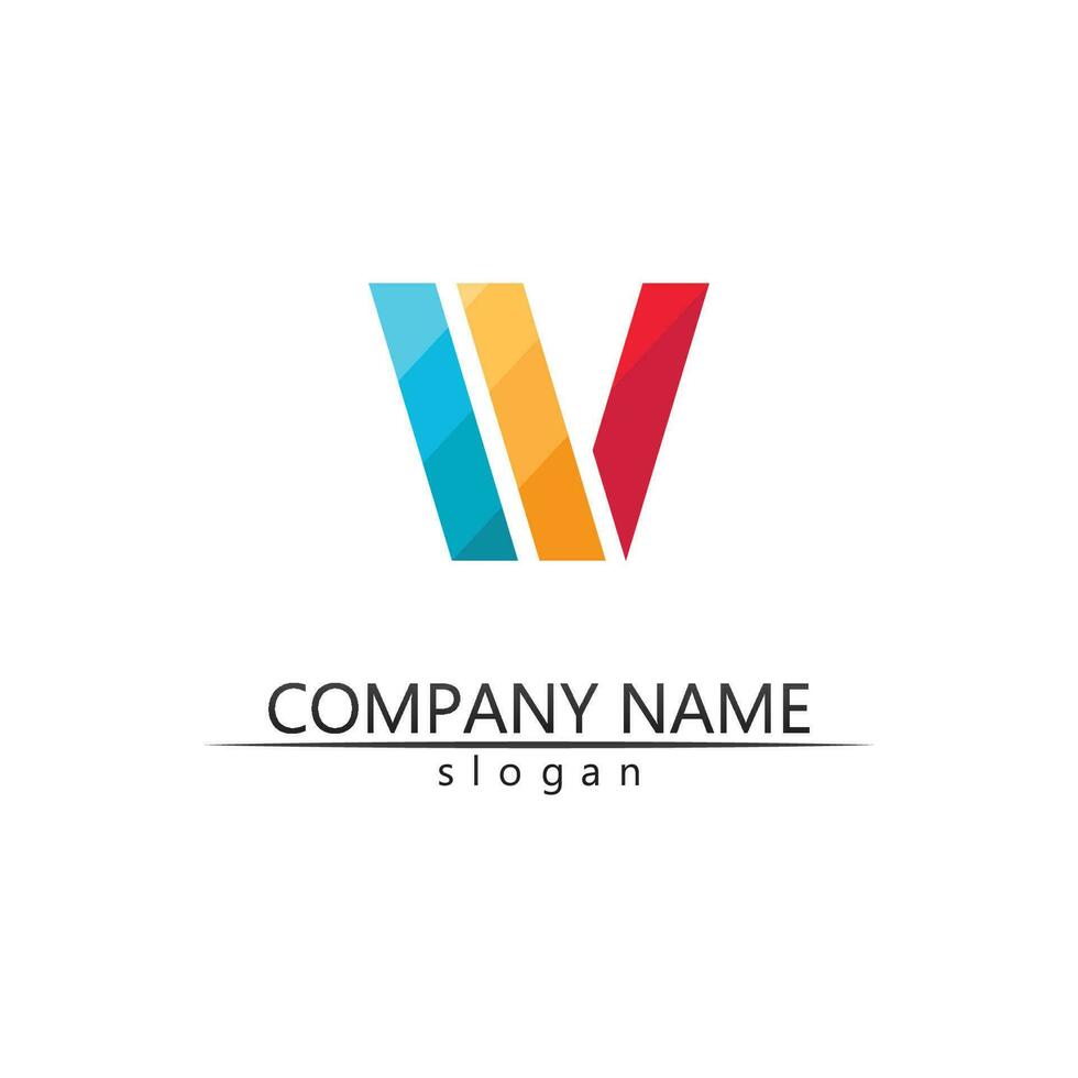 V Letter Logo Template vector