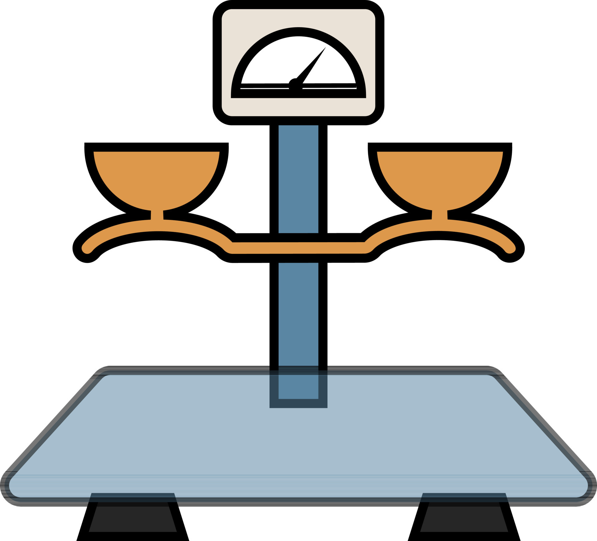 Illustration of balance scale with watch. 24377058 Vector Art at Vecteezy