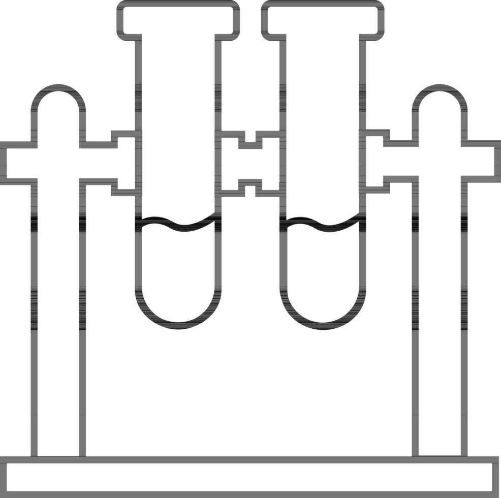 Flat style illustration of test tubes. vector