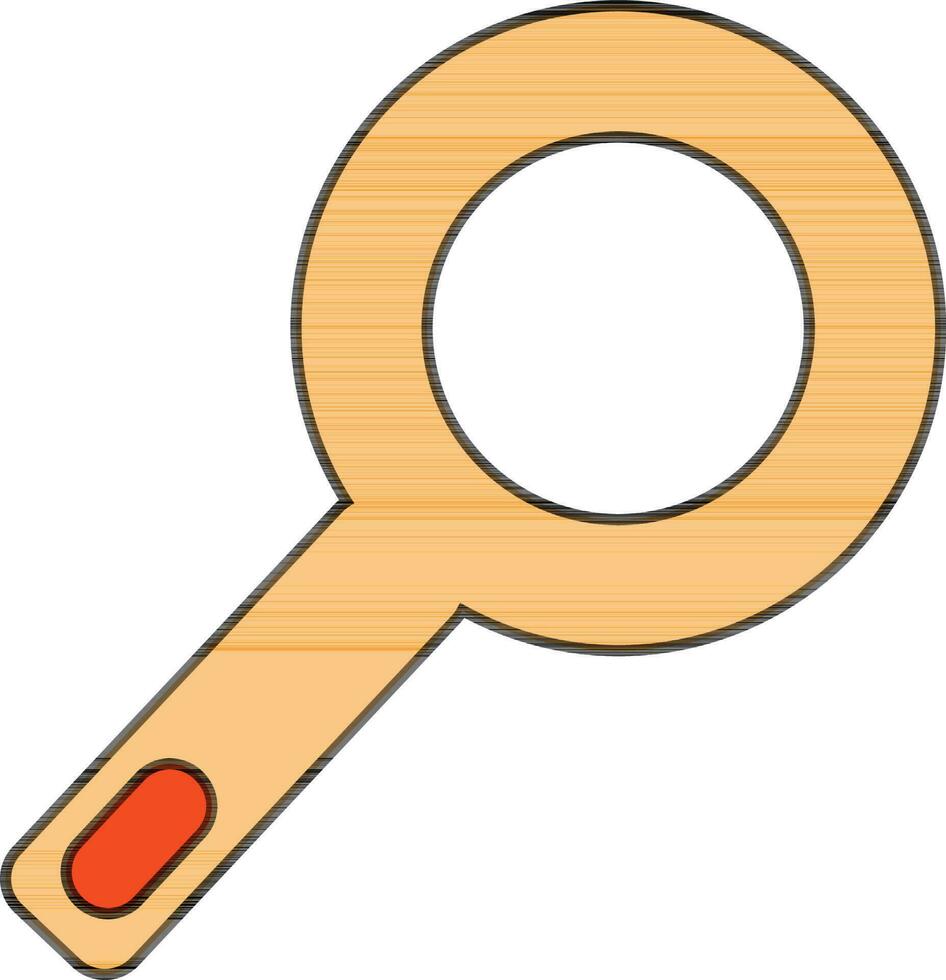 Magnifying glass in flat style. vector