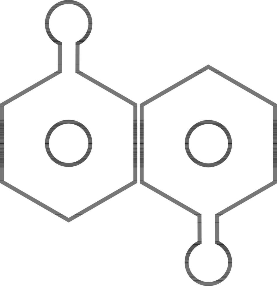 Flat style molecule icon. vector