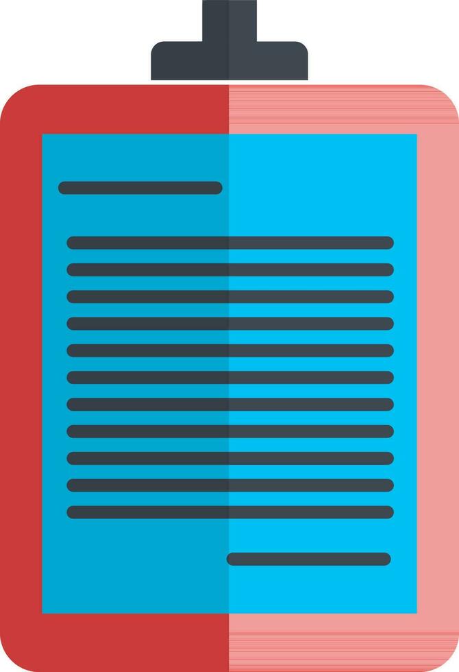 Red and blue checklist. vector