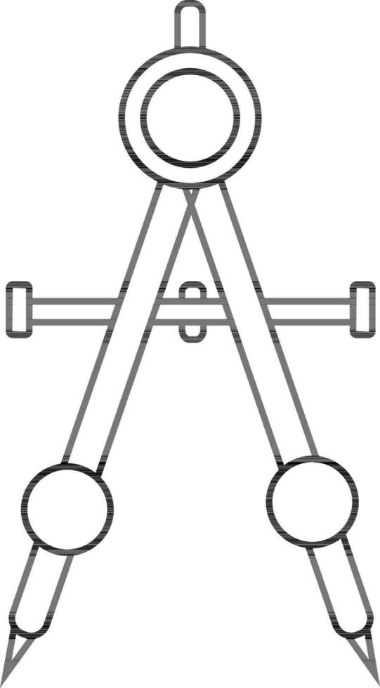 ilustración de un dibujo Brújula. vector