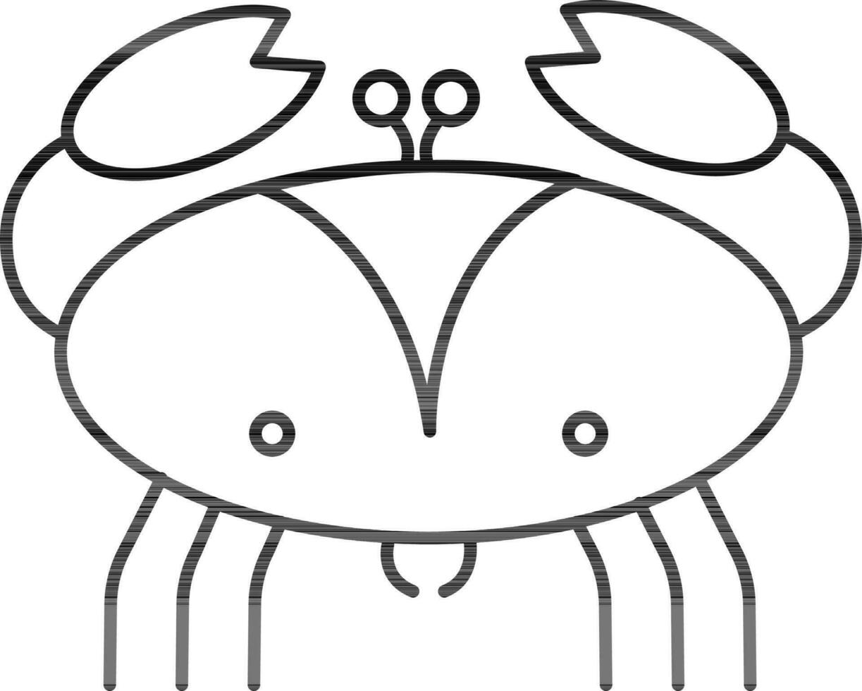 Cartoon character of a crab. vector