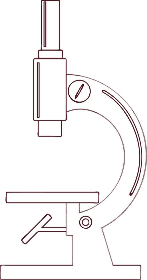 Flat illustration of microscope. vector