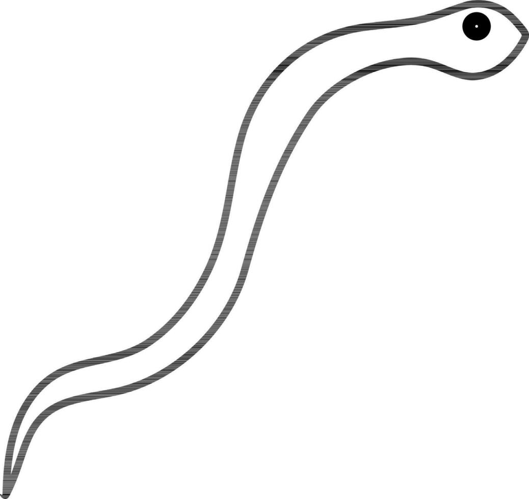 Cartoon character of a eel. vector